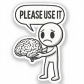 Gebruik het alsjeblieft sticker (Voorkant)