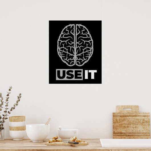 Gebruik het - Brain Design Poster (Keuken)