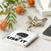Gebruik het - Brain Design Sleutelhanger (Zijkant)