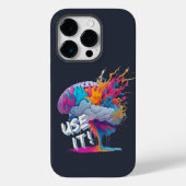 Gebruik het - Kleurrijke Splash Brain Case-Mate iPhone Case (Achterkant)