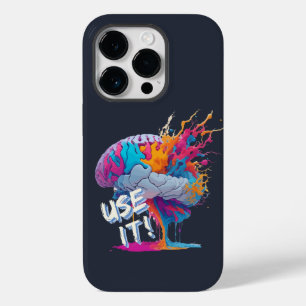 Gebruik het - Kleurrijke Splash Brain Case-Mate iPhone 14 Pro Hoesje