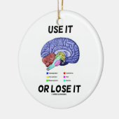 Gebruik het of verlies het (hersenanatomie Humor) Keramisch Ornament (Links)