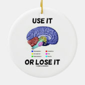 Gebruik het of verlies het (hersenanatomie Humor) Keramisch Ornament (Achterkant)