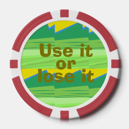 Gebruik het of verlies het Kerstcadeau Poker Chips (Voorkant)
