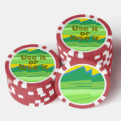 Gebruik het of verlies het Kerstcadeau Poker Chips (Opstapeling)