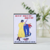 Gebruik het omhoog Draag het uit de Tweede Wereldo Briefkaart (Staand voorkant)