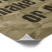 Gebruik het omhoog en Draag het uit Poster (Hoek)