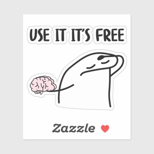 Gebruik het zijn gratis grappig sticker (Vel)