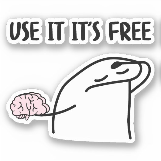 Gebruik het zijn gratis grappig sticker (Voorkant)