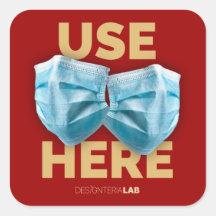 Gebruik hier maskers (donker)