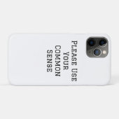 Gebruik Je Algemene Gezond Verstand Case-Mate iPhone Case (Achterkant (horizontaal))