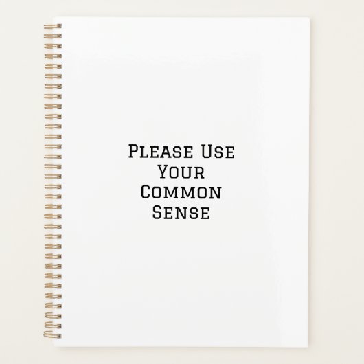Gebruik Je Algemene Gezond Verstand Planner (Voorkant)
