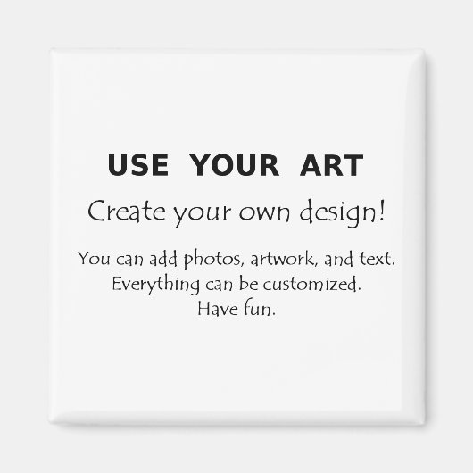 Gebruik je Art creëer je eigen magneten uniek ontw (Voorkant)