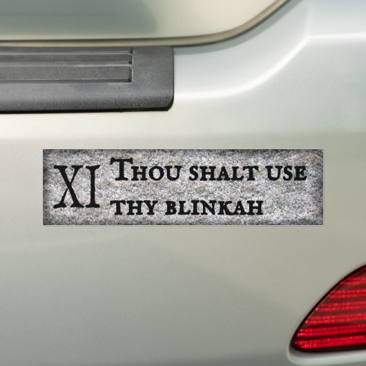 Gebruik je blinkah bumper sticker (Op auto)