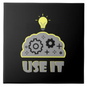 Gebruik je brein tegeltje (Voorkant)