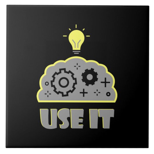 Gebruik je brein tegeltje (Voorkant)