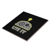 Gebruik je brein tegeltje (Zijkant)