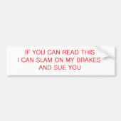 gebruik je bumpersticker (Voorkant)