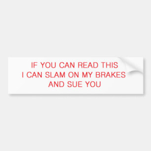 gebruik je bumpersticker