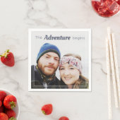 Gebruik je eigen foto als het avontuur begint brui servet (Insitu)