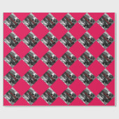 Gebruik je eigen foto op rood inpakpapier (Vlak)