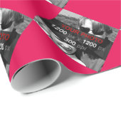 Gebruik je eigen foto op rood inpakpapier (Rol Hoek)