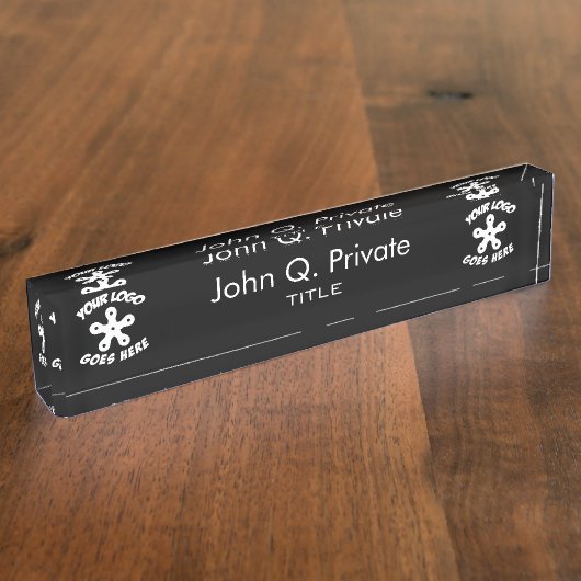 Gebruik Je Eigen Logo Naambordje (Zijkant)