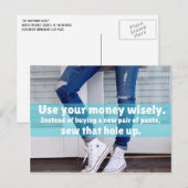 Gebruik je geld verstandig Briefkaart (Voorkant / Achterkant)