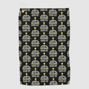 Gebruik je hersenen golfhanddoek