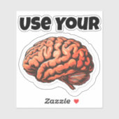 Gebruik je hersenen, sticker (Vel)