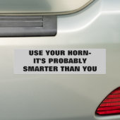 Gebruik je hoorn bumpersticker (Op auto)
