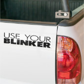 Gebruik je linker! bumpersticker (Op Truck)