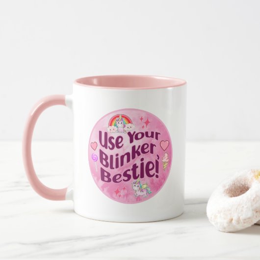 Gebruik je oogklep, Bestie! BFF Beste Vrienden Har Mok (Met donut)
