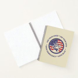 Gebruik je stembiljet voor patriottische vrijheids notitieboek