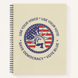 Gebruik je stembiljet voor patriottische vrijheids notitieboek