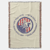 Gebruik je stembriefje voor patriottische vrijheid deken (Voorkant Verticaal)