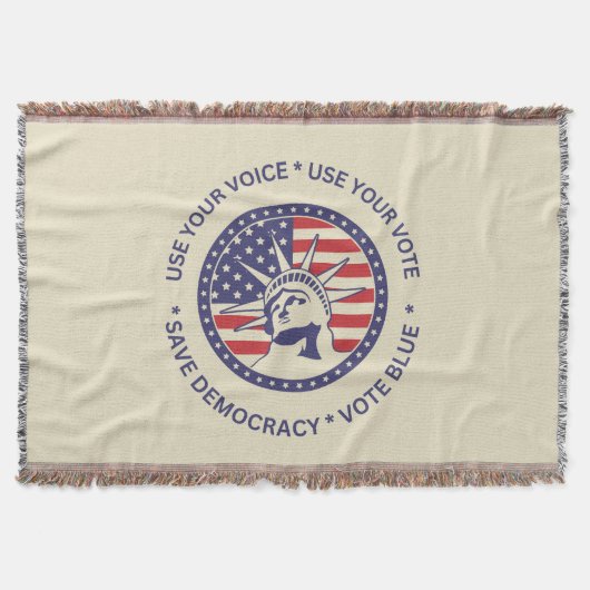 Gebruik je stembriefje voor patriottische vrijheid deken (Voorkant)