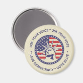 Gebruik je stembriefje voor patriottische vrijheid magneet (Voorkant / Achterkant)
