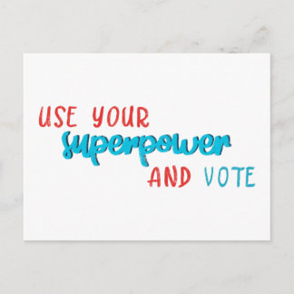 Gebruik je Superpower en stem Briefkaart
