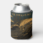 Gebruik je versnellingen - Steampunk Airship Adven Blikjeskoeler (Blikje Voorkant)