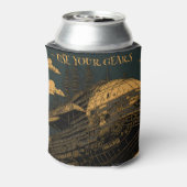 Gebruik je versnellingen - Steampunk Airship Adven Blikjeskoeler (Blikje Achterkant)