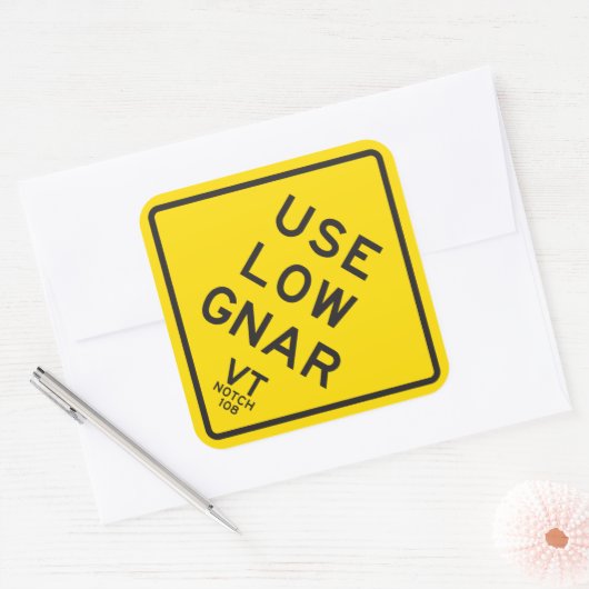 "Gebruik lage GnAR" Sticker (Envelop)