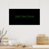 Gebruik Linux om een statement te maken! Poster (Keuken)