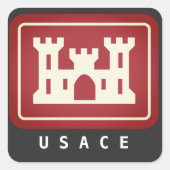 GEBRUIK Logo & tekst Vierkante Sticker (Voorkant)