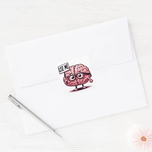 Gebruik me Funny Brain Sticker (Envelop)
