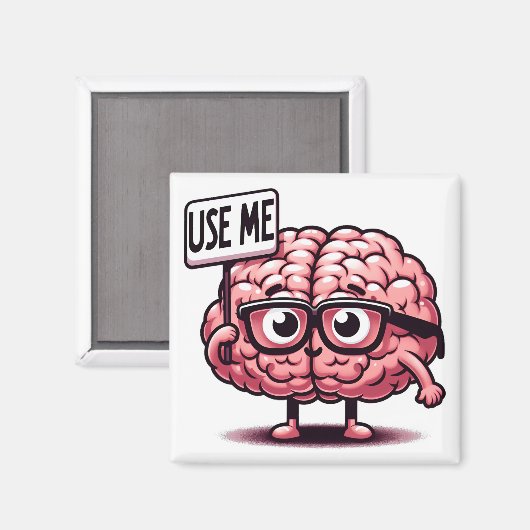 Gebruik me grappig brein magneet (Voorkant / Achterkant)