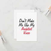 Gebruik Mijn Architectenstem Niet Kaart (Voorkant / Achterkant in situ)