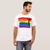 Gebruik mijn geloof niet om te discrimineren t-shirt (Voorkant volledig)