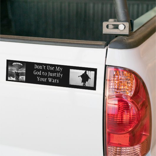 Gebruik mijn God niet Bumpersticker (Op Truck)