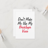 Gebruik mijn Metselaarsstem niet Kaart (Voorkant / Achterkant in situ)